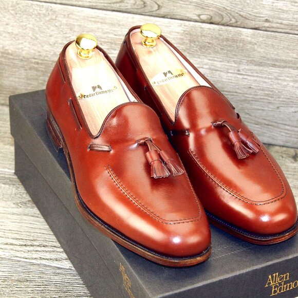 * NIB * $395 Allen Edmonds CAVALIER 10.5 C ( fits 10 E ) Chili * add $15 Trees main image 12